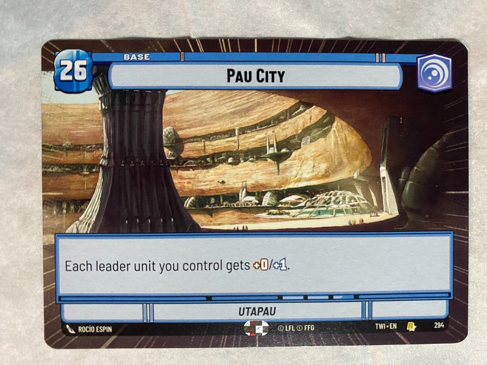 STAR WARS UNLIMITED TCG ToR PAU CITY HYPERSPACE Rare Card NM