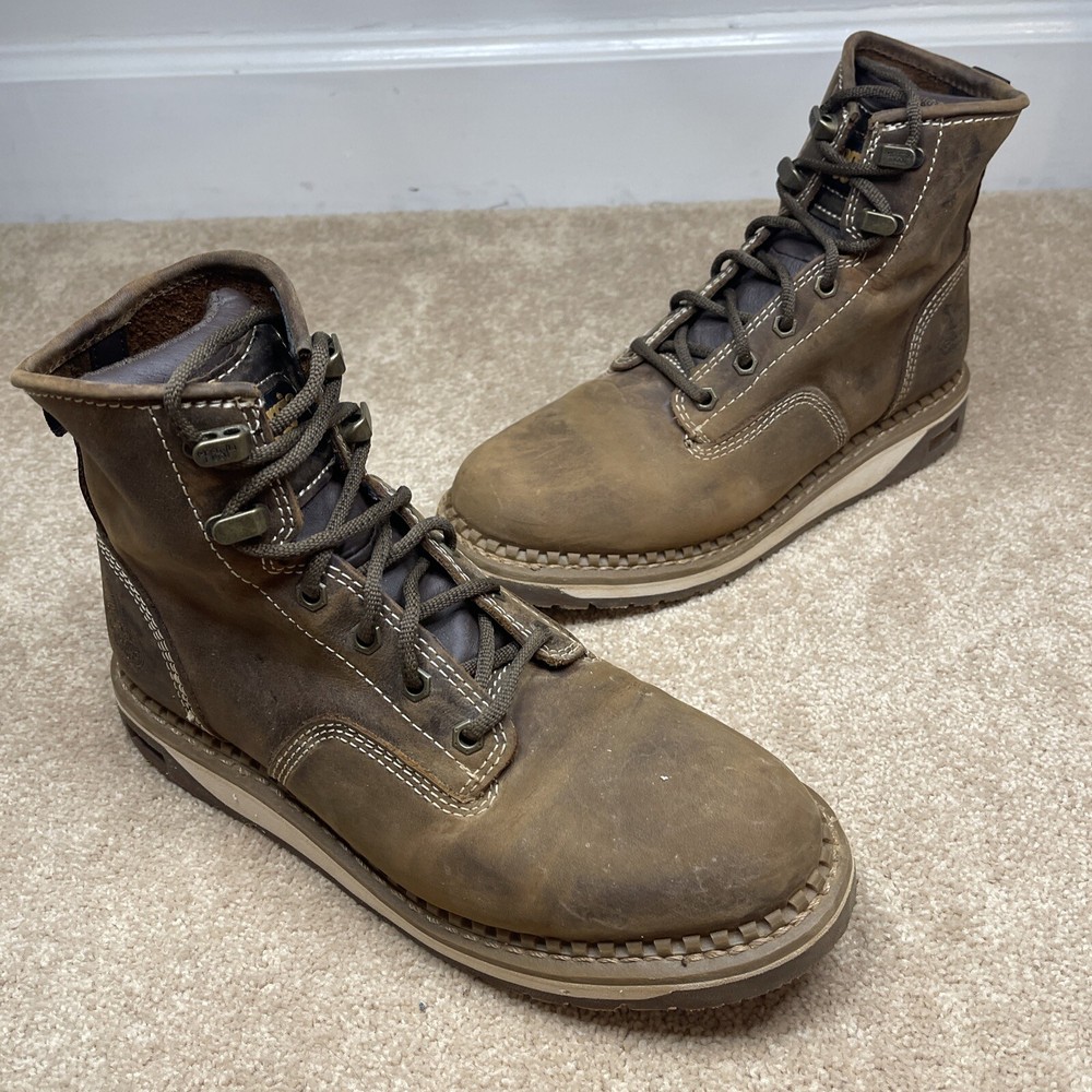 Georgia Boot AMP LT Wedge Womens 8.5 Brown Waterproof Classic Work Boots