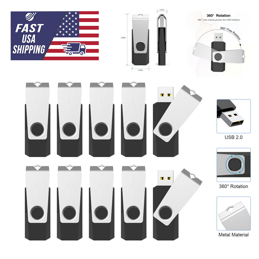 Kootion USB 2.0 8GB Metal Swivel Anti-skid Flash Drive Thumb Drive Memory Sticks