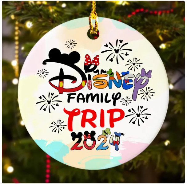 Custom Family Trip Christmas Ceramic Ornament Holiday Gift Decoration-image