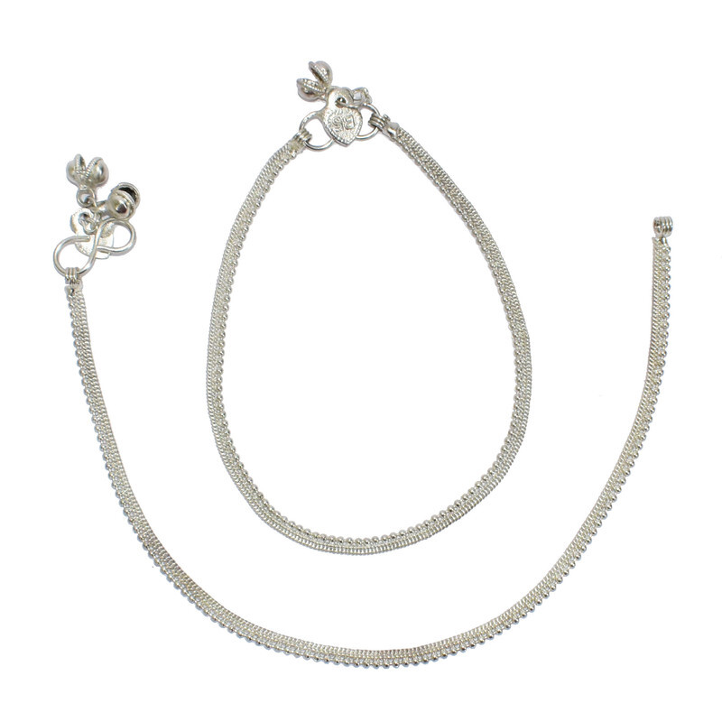 Para mujeres Tobillo Payal Moda Joyería Astilla Plateado Cuentas Pulsera Cadena para el pie