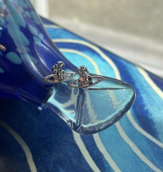 Vivienne Westwood Stud Earrings  - Silver Tone