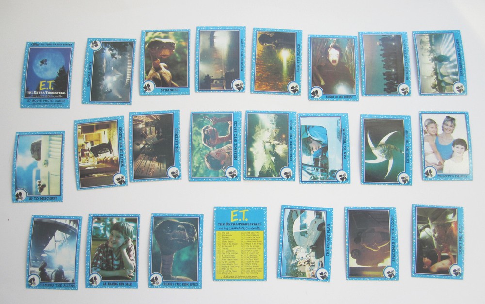 Lot of 23 ET The Extraterrestrial Movie Trading Cards Vintage Bubblegum 1982
