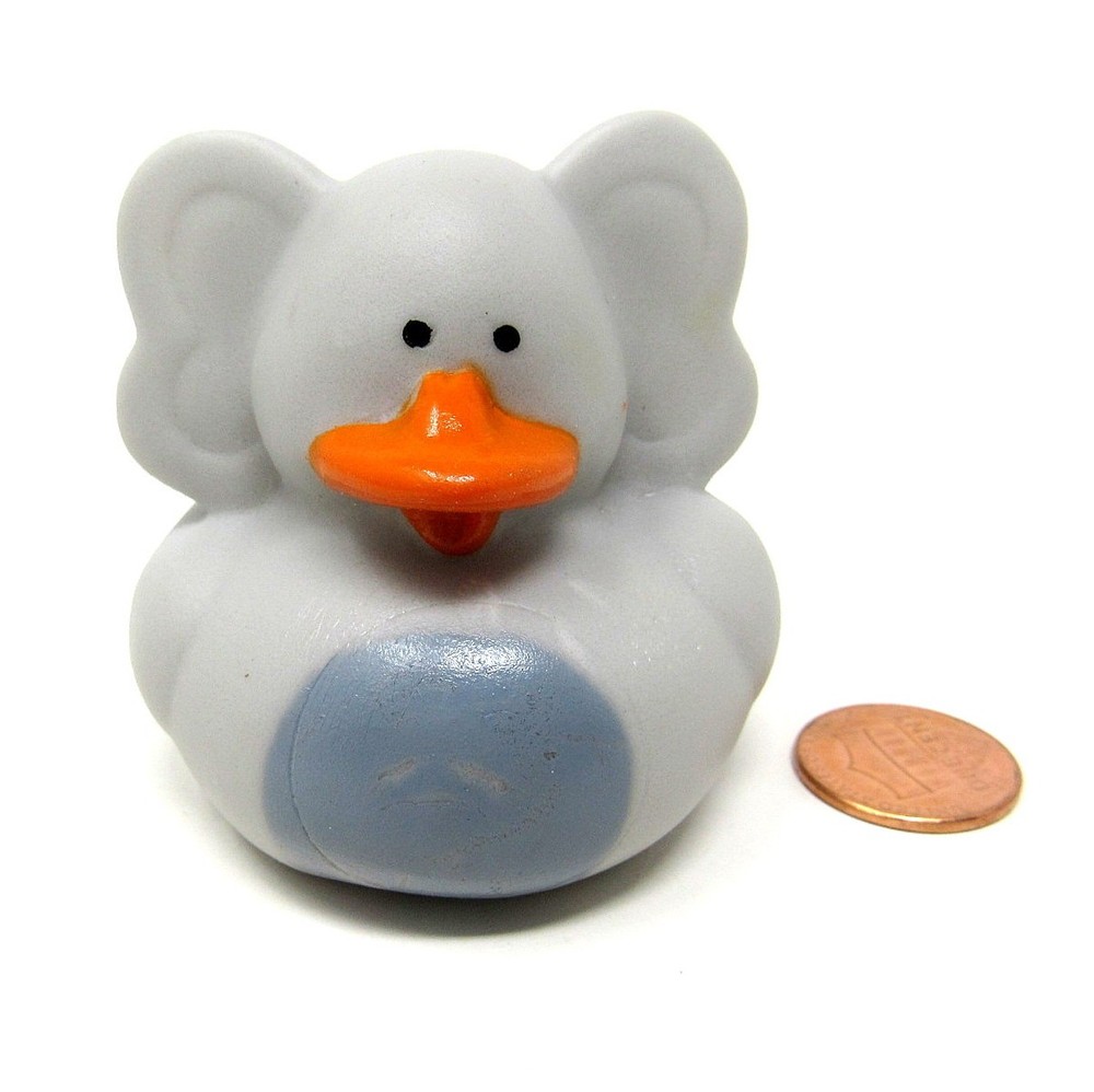 Elephant Rubber Duck 2in Wild Animal Jungle Duckie Zoo Squirter Bath Toy  cudx