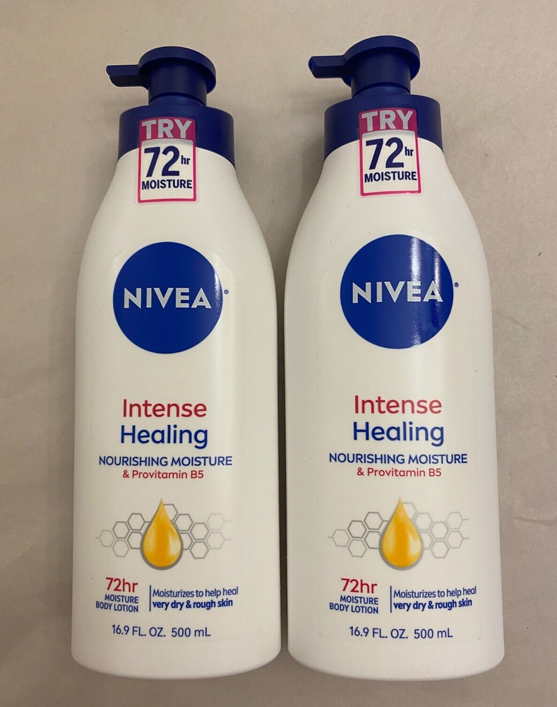 Nivea Intense Healing Body Lotion with Deep Nourishing Serum 16.9 oz 2-Pack