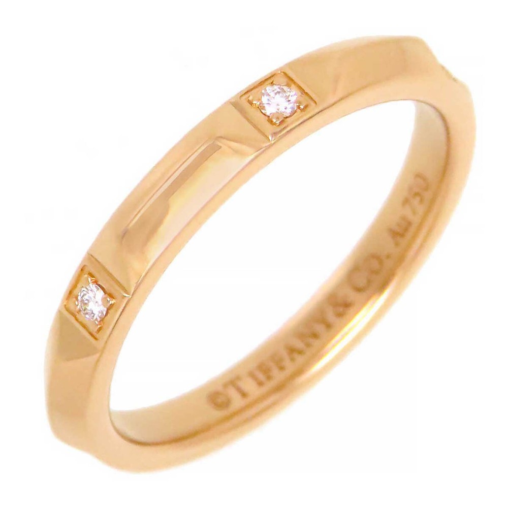 Tiffany Co. True Band Ring Diamond 12.5 Au750 (K18PG) Women s TIFFANY Co.