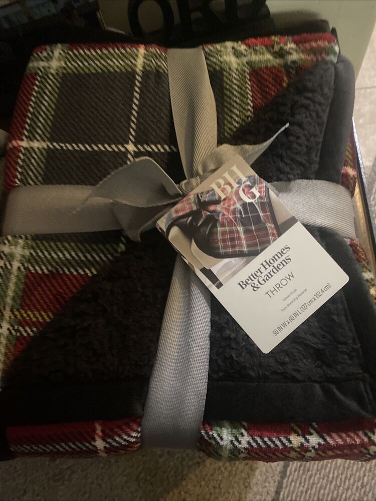 Better Homes & Gardens Oversized Sherpa Throw Blanket 50