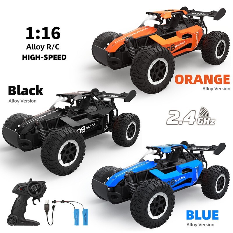 2.4GHz Alloy RC Off-Road Car with Dual Batteries 20km/h Top Speed
