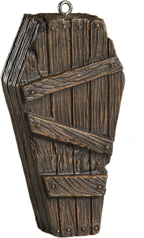 Spooky Old Coffin Halloween Ornament - Christmas & Party Decoration Prop
