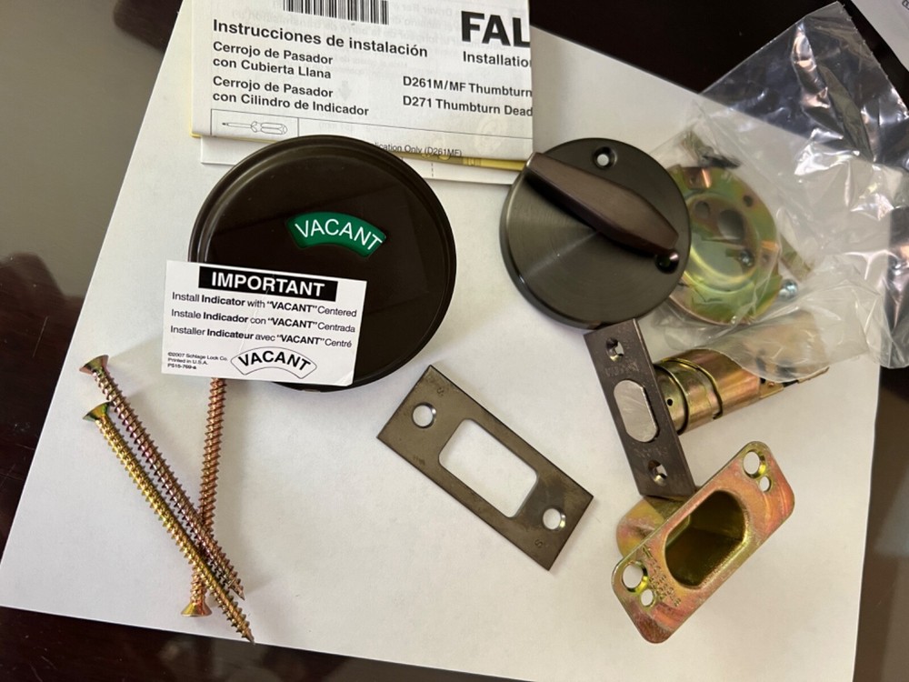 Falcon D271 613 30253 10094 Turn Inside x Occupancy Indicator Deadbolt G4