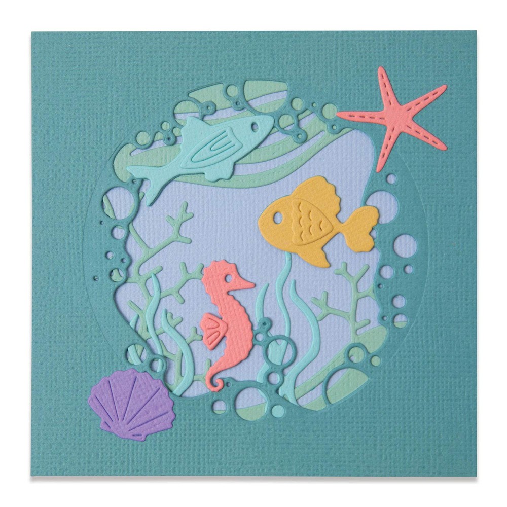 Olivia Rose Thinlits Die Set 9PK Ocean Scene 665190 Multicolor