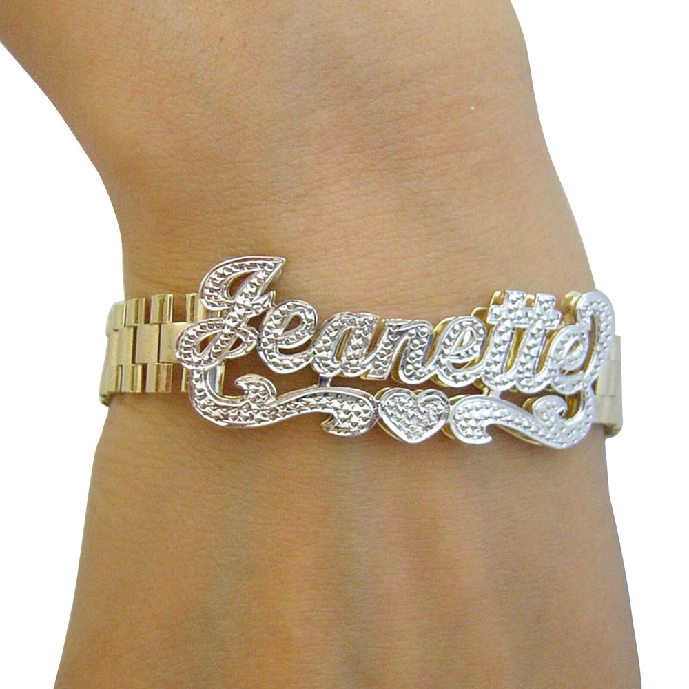 10K Gold Personalized 10mm Presidential Bracelet or Anklet  -image