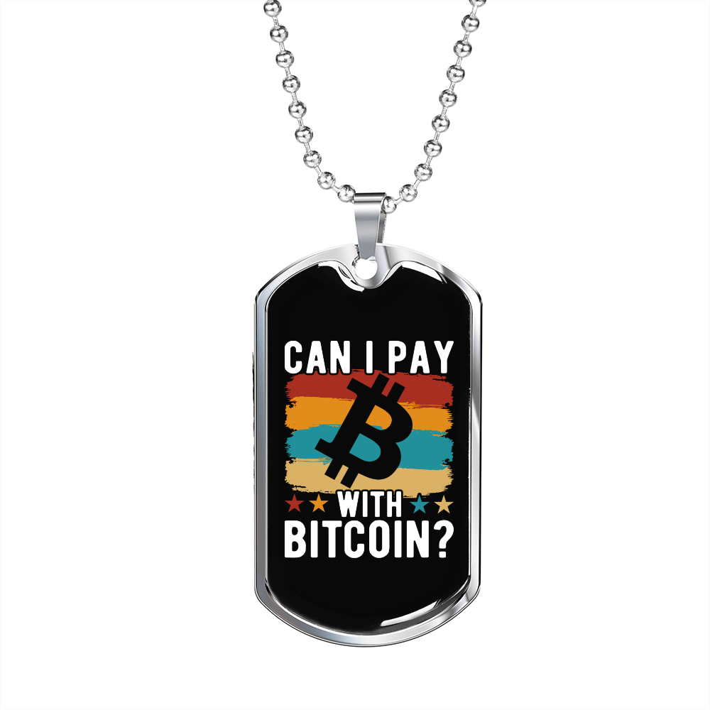 Pay With    Necklace Stainless Steel or 18k Gold Dog Tag 24