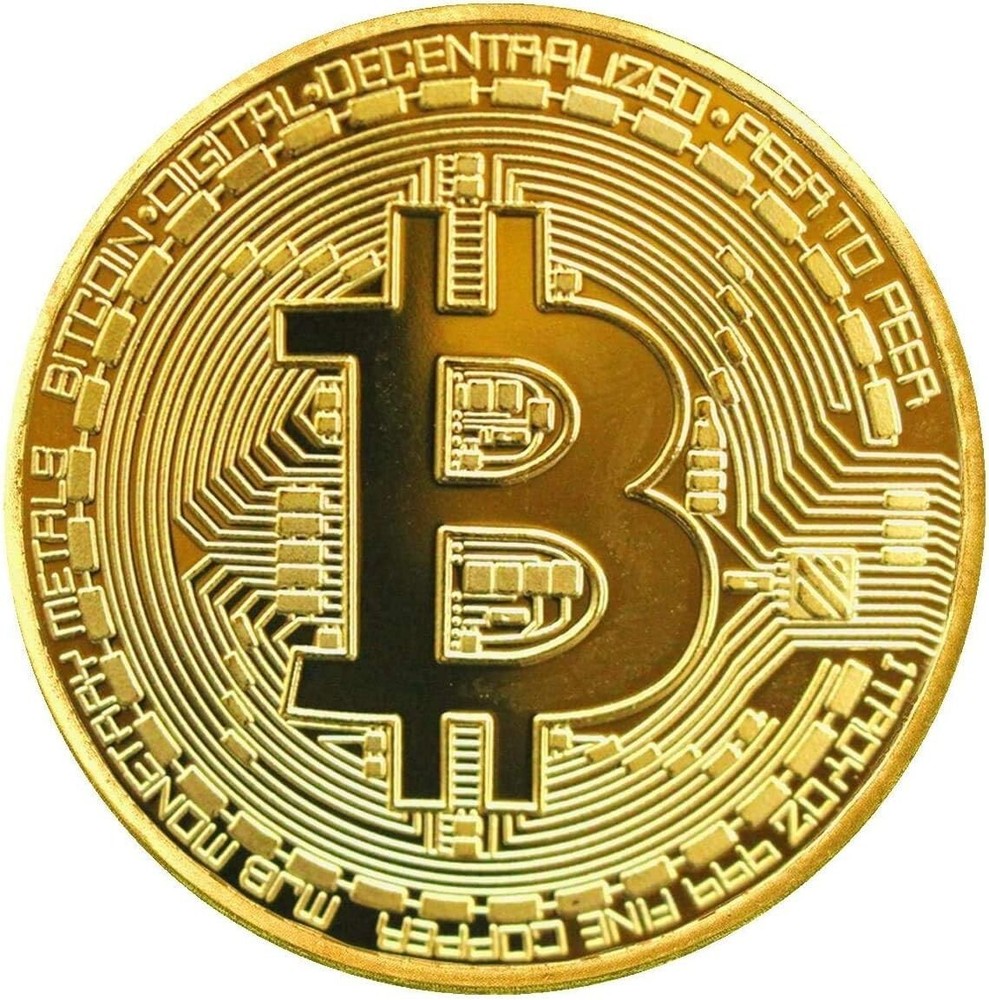 3Pcs Bitcoin Coin - Gold Silver and Bronze Physical Blockchain Cryptocurrency-image