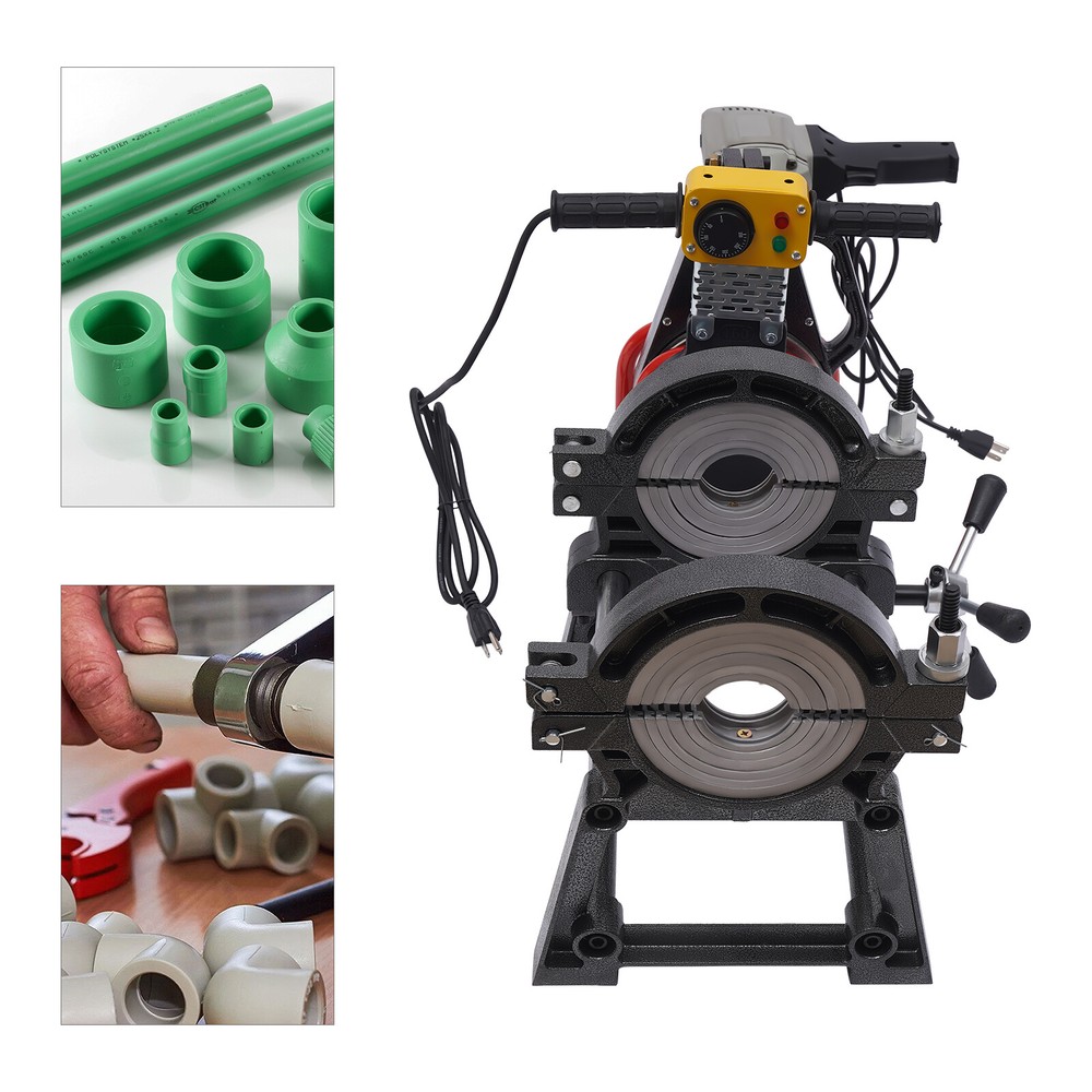 Manual PP PE HDPE Pipe Welding Machine 63-200MM with 2 Clamps 110V
