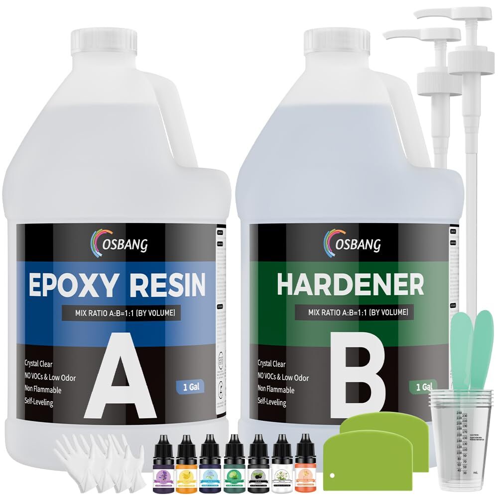 2 Gallon Epoxy Resin Kit for Bubble-Free Casting Coating and Jewelry Making