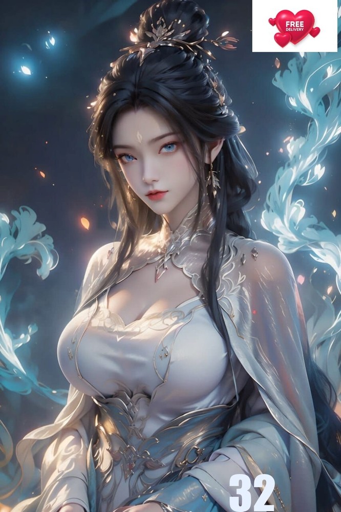 AI Art Chinese Girl Digital Background for Desktop by chirkon64-12-image