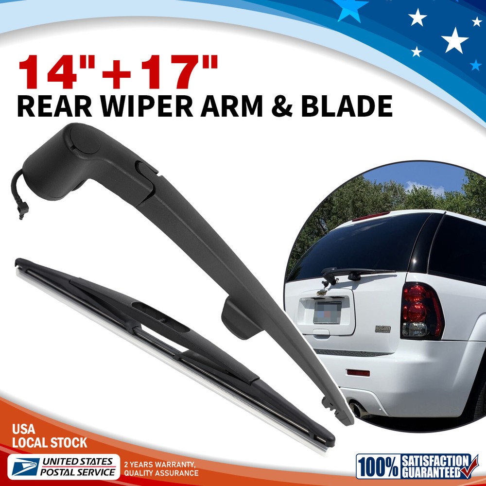 14-17 Inch All-Season Rear Wiper Arm & Blade Set for Windshield