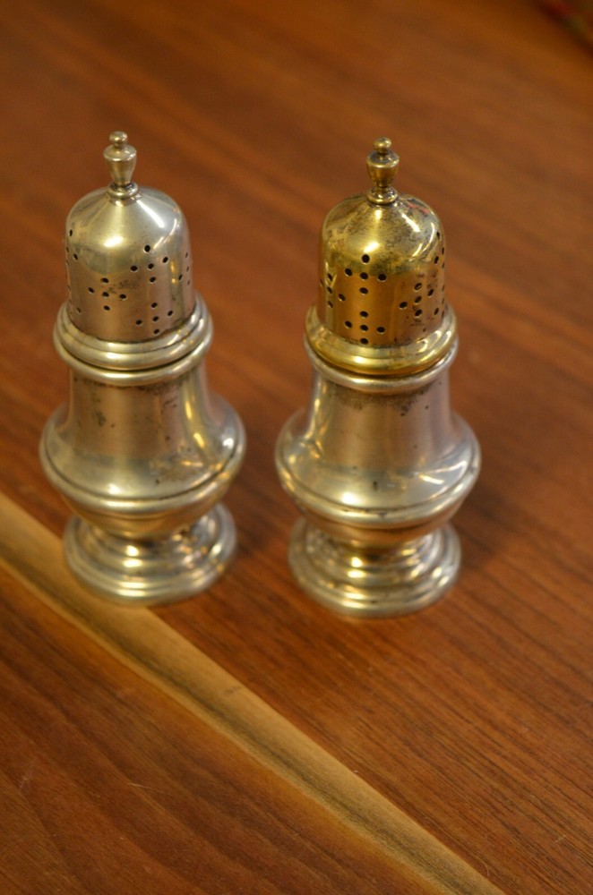 Vintage Tiffany & Co. - Sterling Silver Georgian Style Salt / Pepper Shaker Set