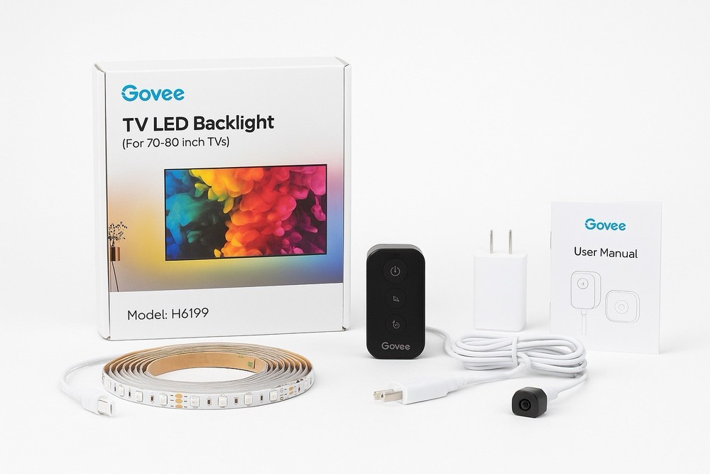 Govee H6169 Smart TV LED Backlight with Camera for 70-80 Inch TVs Ambient Lighting