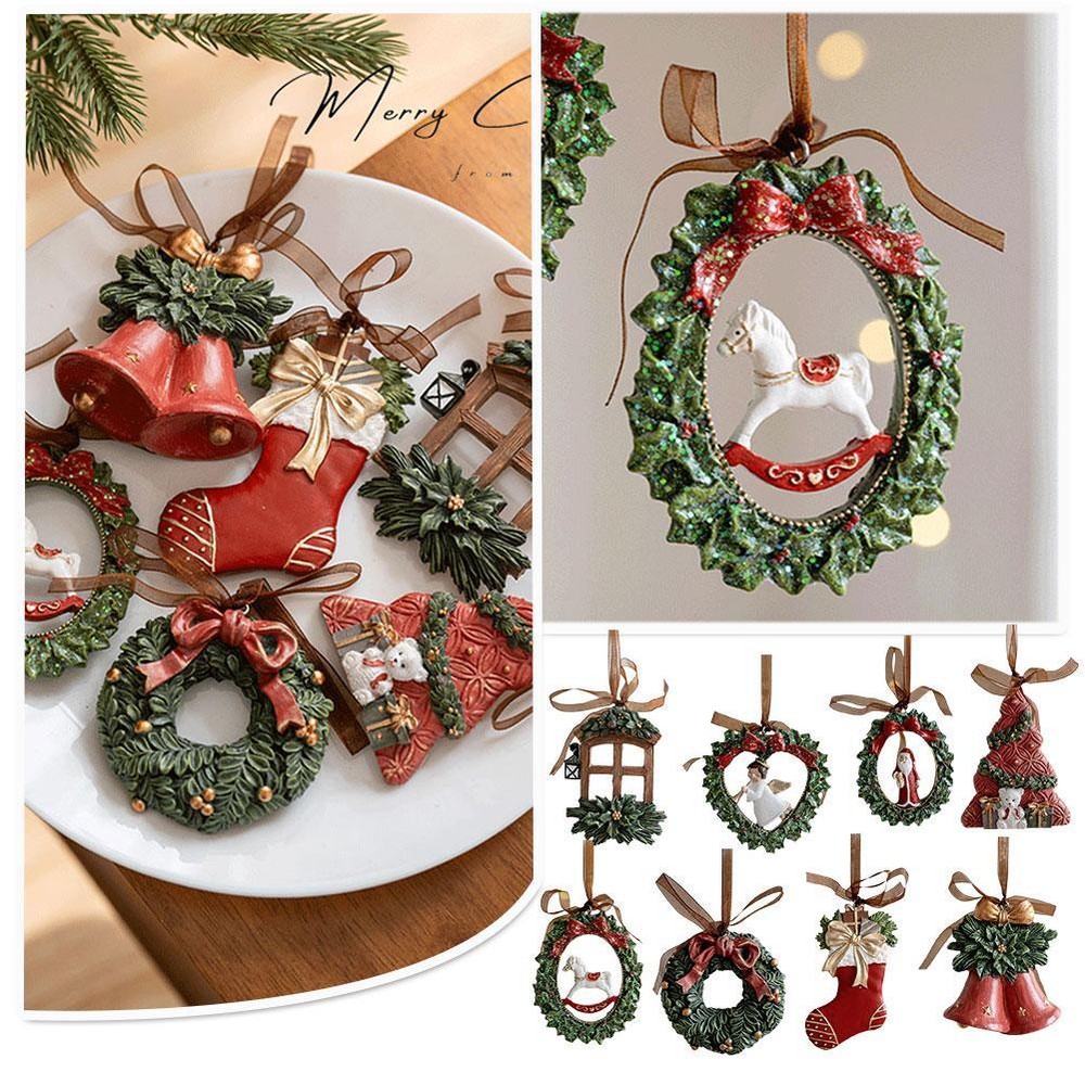 Christmas Tree Hanging Ornament Santa Claus Pendant Xmas Gifts.