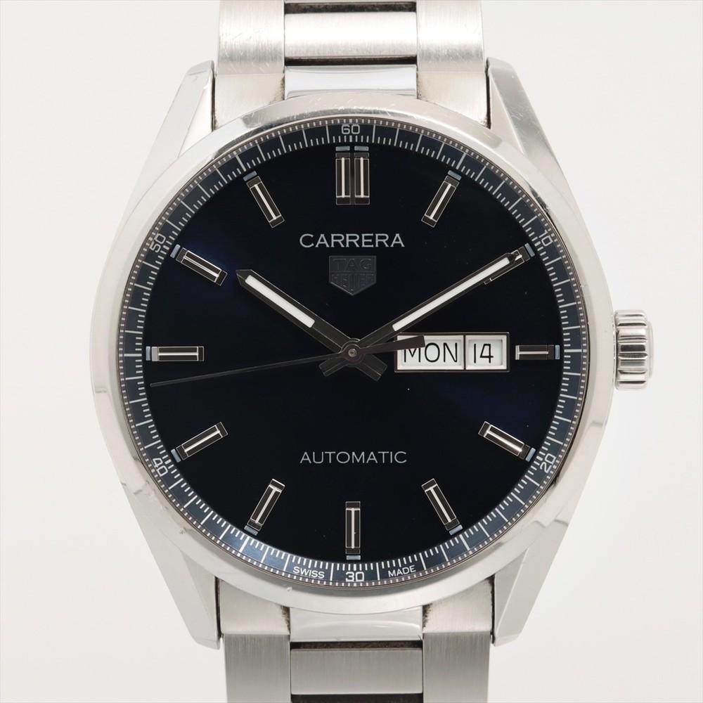 TAG HEUER Carrera Calibre 5 Blue Dial Men's Watch WBN2012 BA0640 Pre-Owned