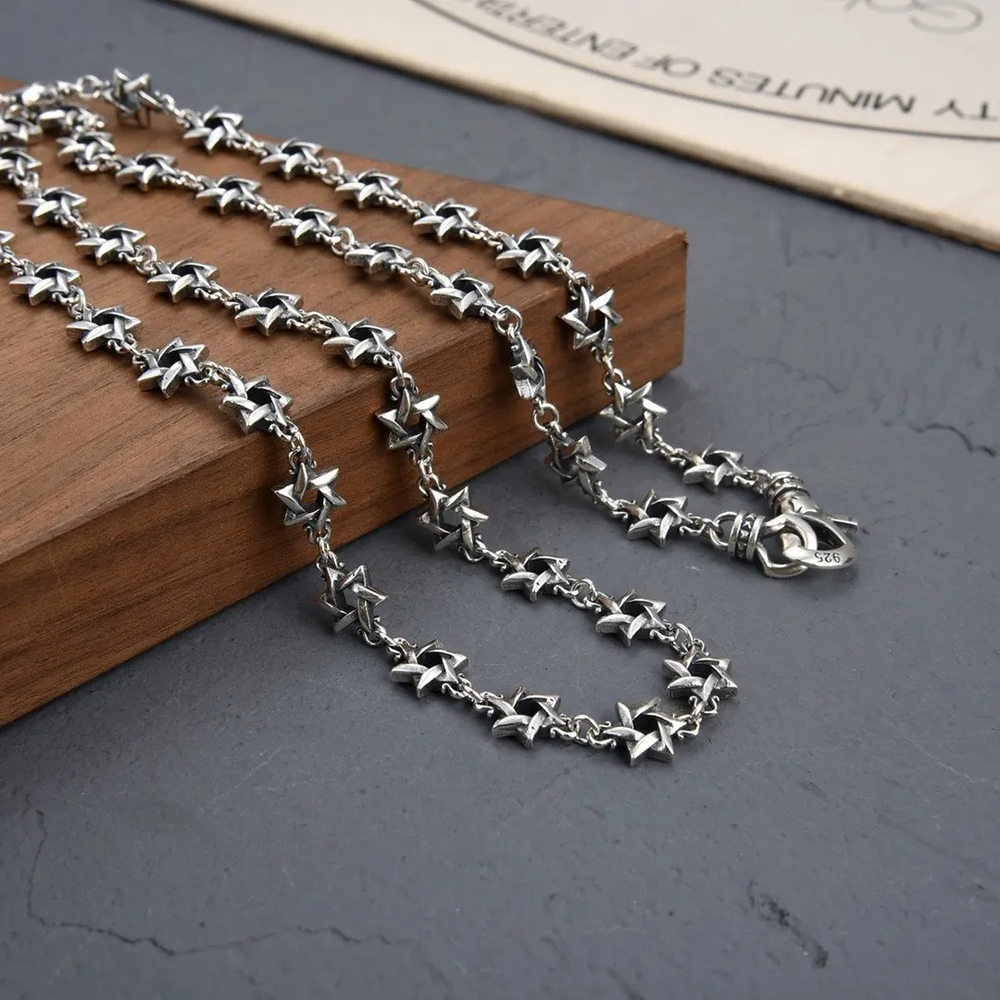 Genuine 925 Sterling Silver Star of David Chain Necklace – Elegant Judaica Jewel