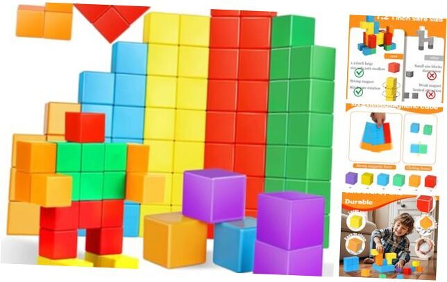 35-Piece Magnetic Blocks for Kids Ages 3-8, Fun and Educational Building Toy for Boys and Girls