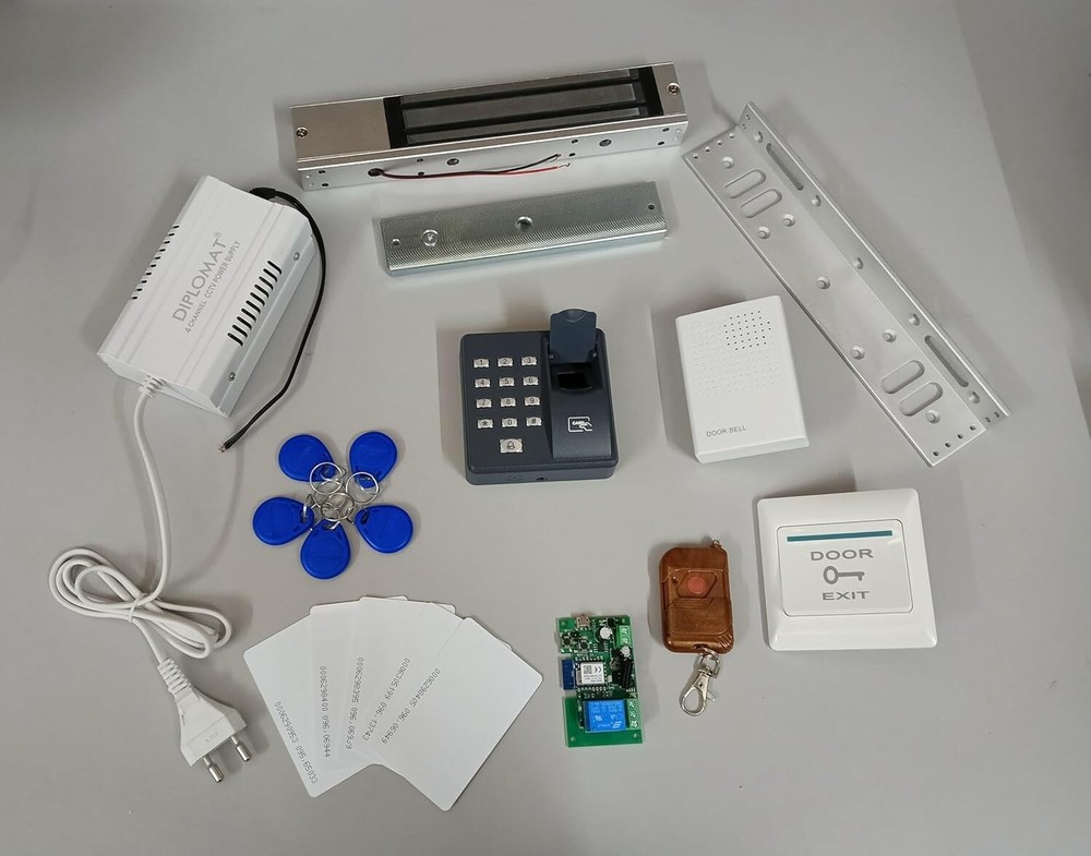 Biometric Fingerprint Access Control with 600lbs Electromagnetic Lock and WiFi Receiver-image