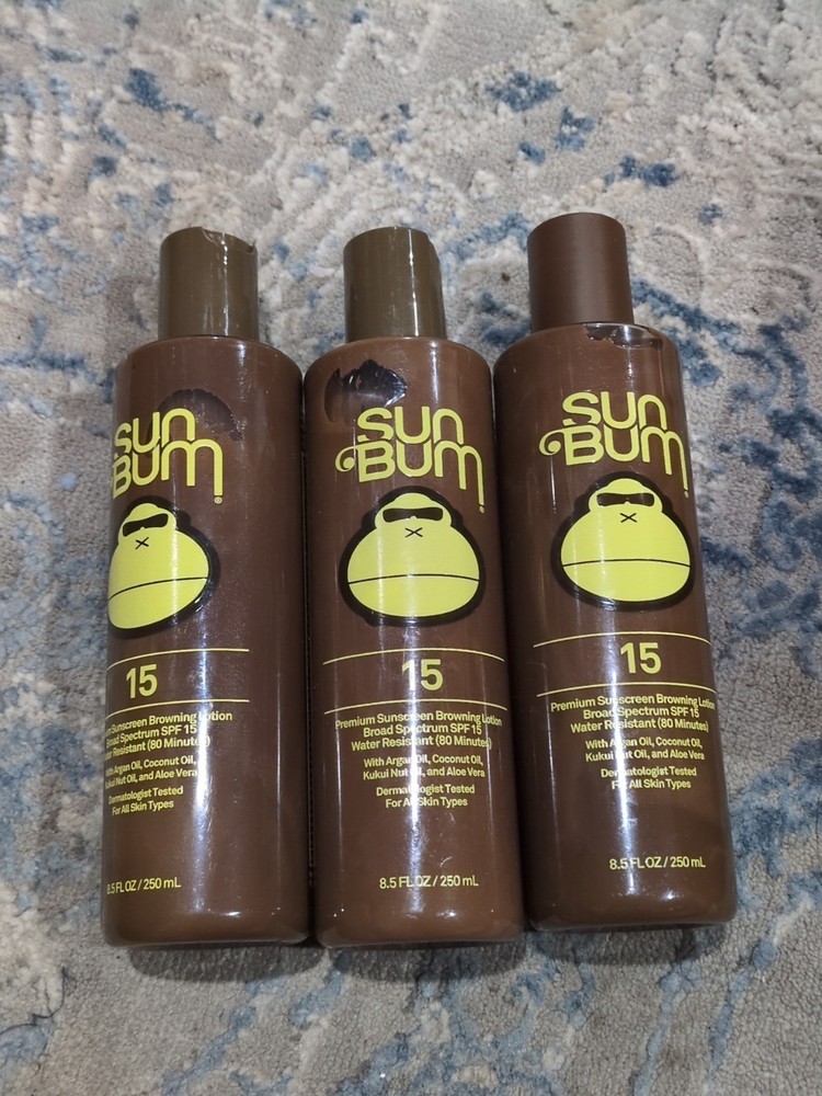 3-Pack Sun Bum Premium SPF 15 Tanning Lotion 8.5 oz  