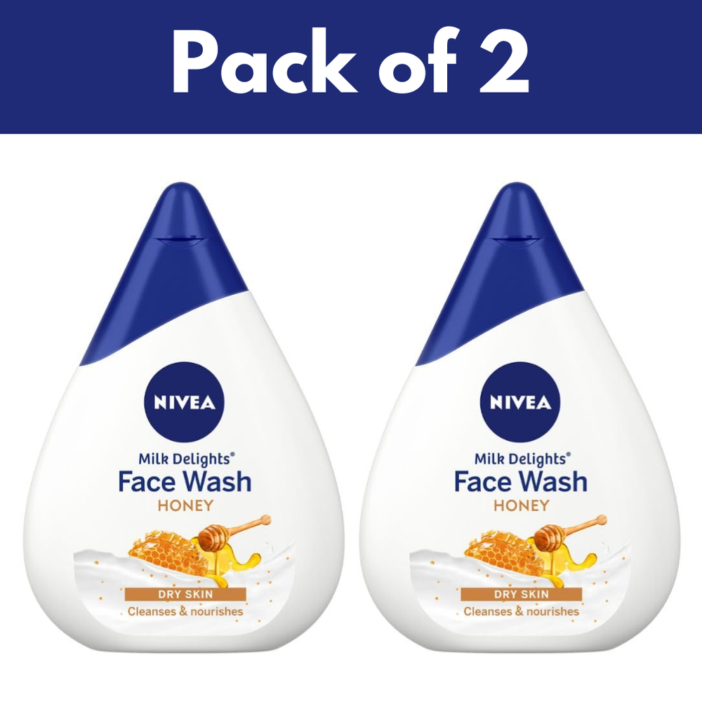 NIVEA Milk Delights Honey Face Wash for Dry Skin Cleanses & Nourishes 100ml