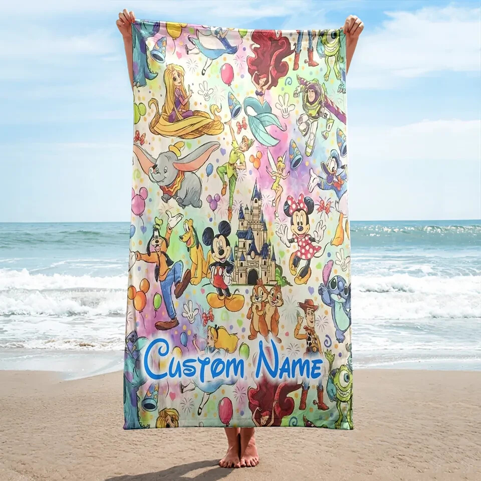 Custom Personalized Beach Towels Featuring Your Favorite Movie Characters
