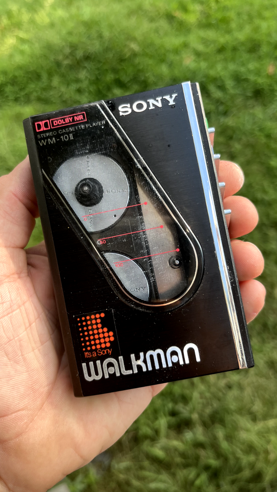 Sony Walkman WM-10II Black Cassette Player Parts or Repair Only