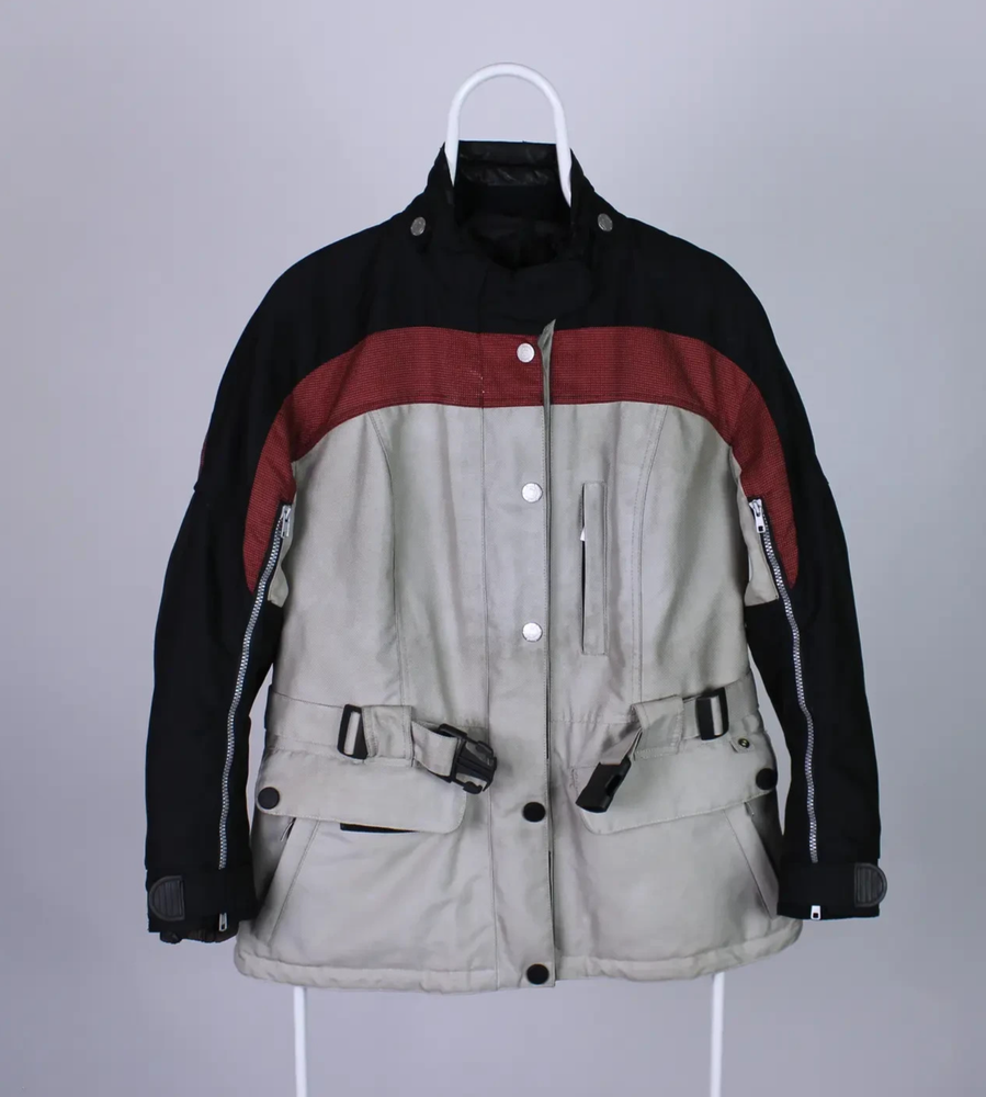 BMW Adventure Touring Motorcycle Jacket in L Size Gray and Black