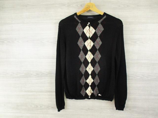 Burberry Ladies Argyle Knit Cardigan H3818C - New, Elegant Design
