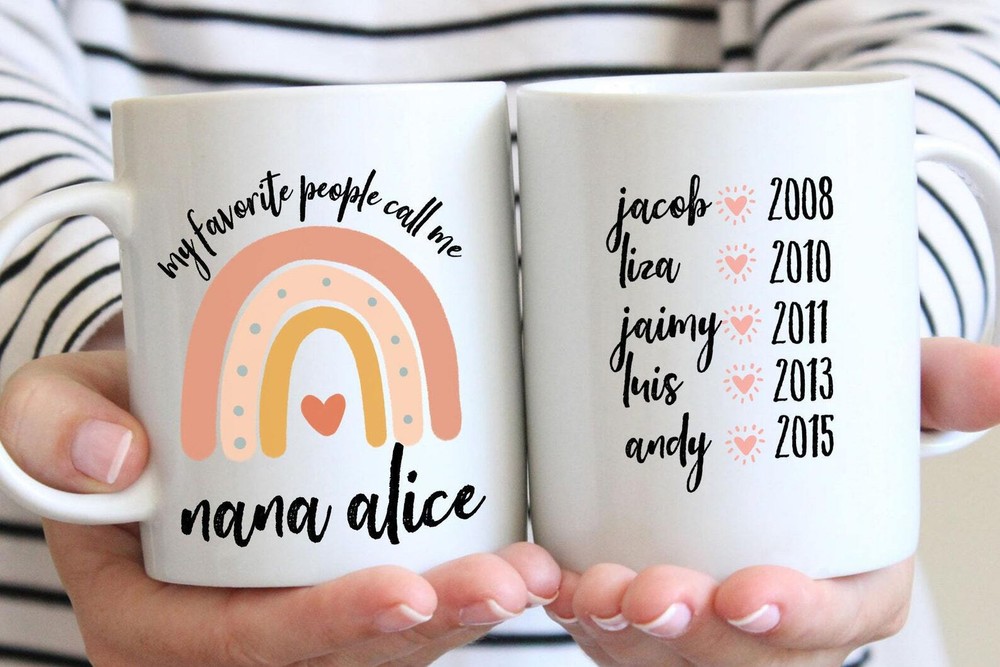 My Favorite People Call Me Nana Mothers Day Gift For Nana Custom Name Mug