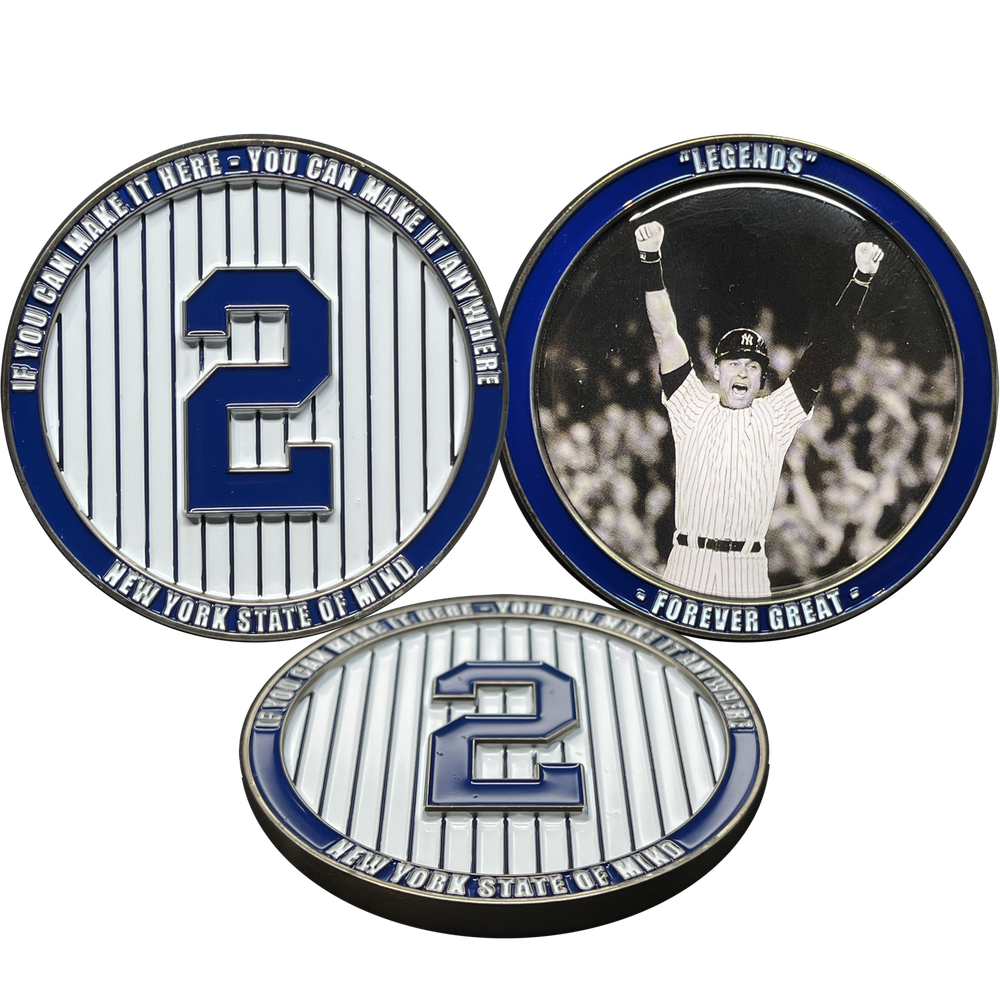 The Captain New York Jersey Jeter 2 Legends Forever Great LFG challenge coin NYP