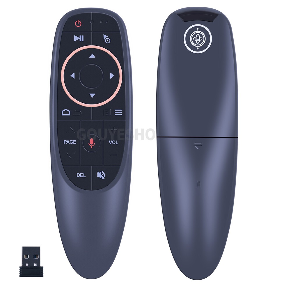 Voice Remote Control USB Air Mouse 2.4G Gyroscope For TV Box Laptop Projector-image