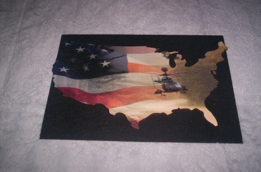 OH - 58 D KIOWA WARRIOR HELICOPTER/MAST MOUNTED SIGHT LASER FLAG BUY NOW!!-image