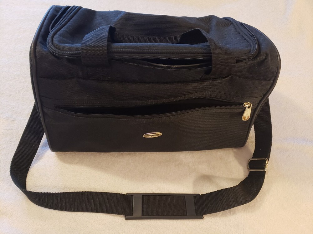 Pierre Cardin Weekender Travel Bag With Padlock & key Black Removable Strap NWOT