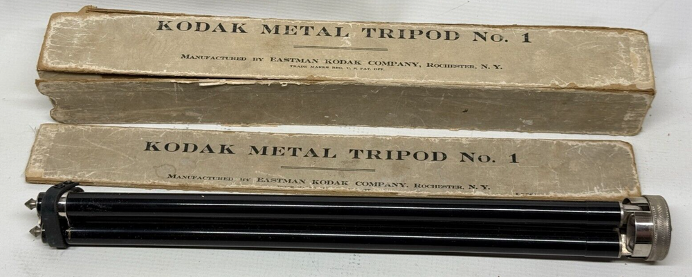 Antique Kodak Metal Tripod No 1 With Box