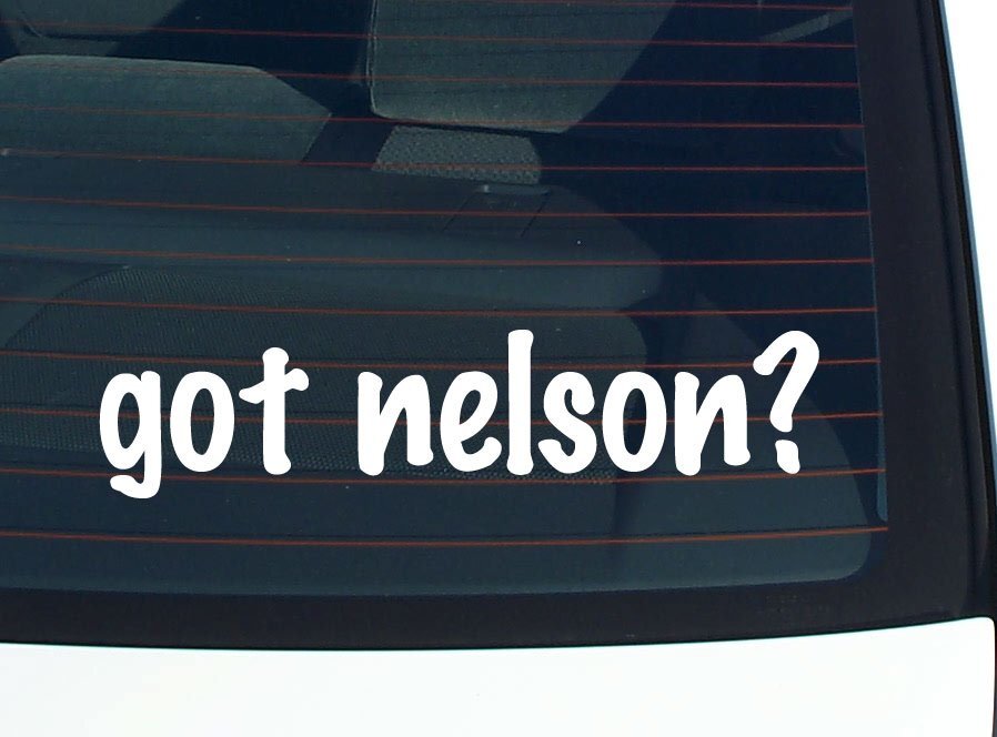 got nelson? CAR DECAL BUMPER STICKER VINYL FUNNY LAST NAME WINDOW PRIDE
