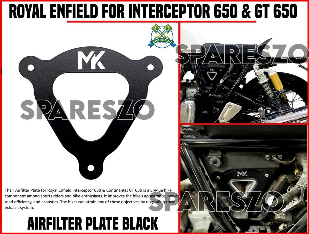 AIR FILTER PLATE BLACK For Royal Enfield Interceptor 650 & Continental GT 650
