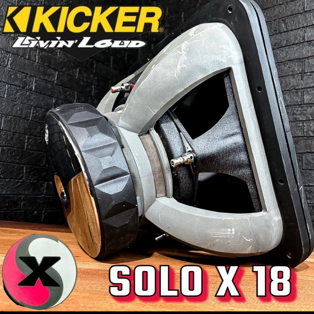 Kicker Solo X 18 Subwoofer with Factory Voice Coils in Excellent Condition Includes Free Shipping-image