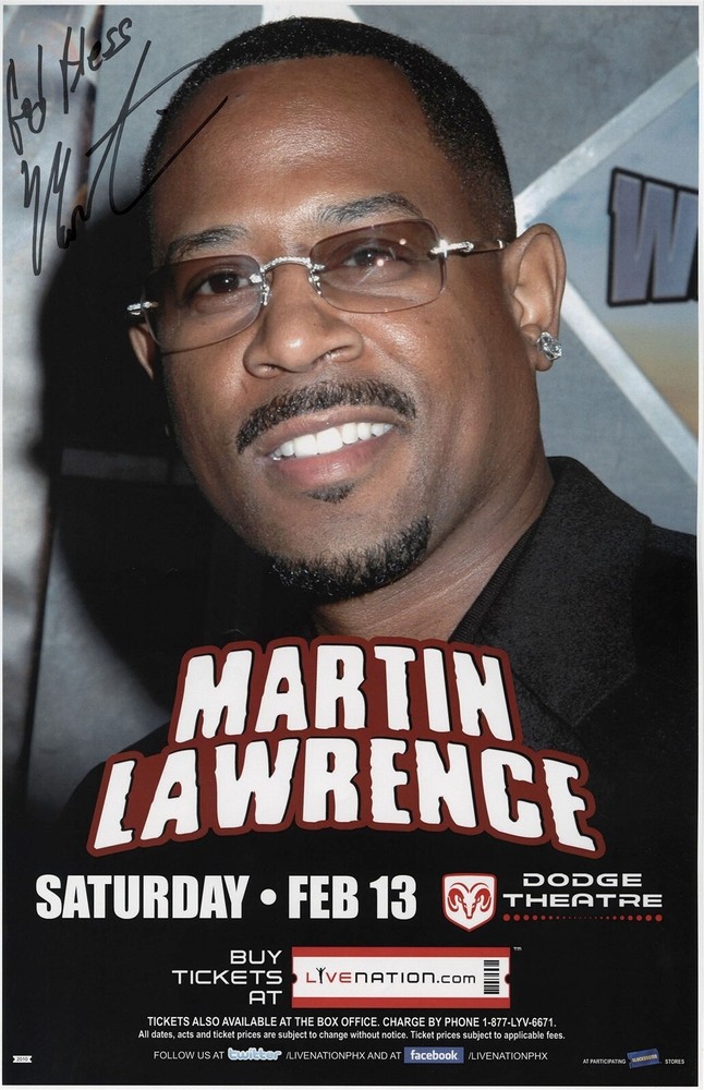 Martin Lawrence 2010 autographed memorabilia concert signed tour poster