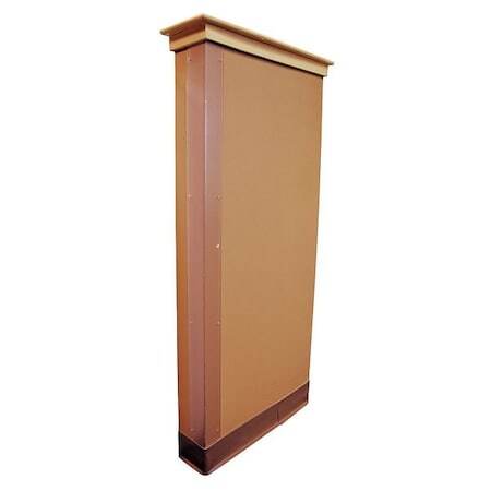 Zoro Select 4Lwt4 Corner Guard,Plastic,Hardware,3X48 In