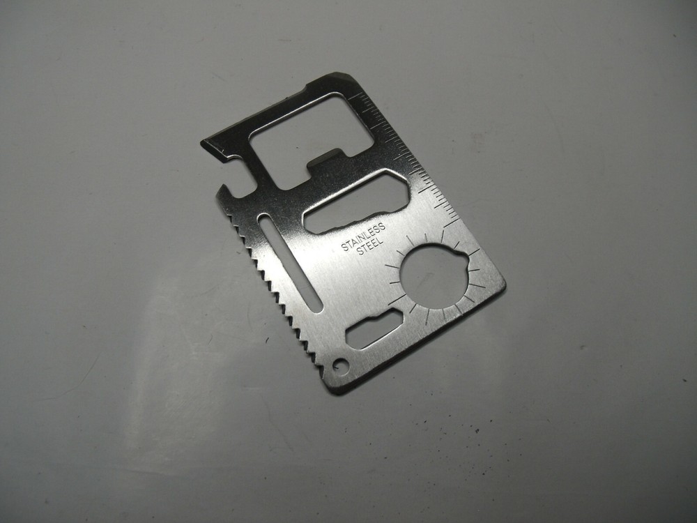 Credit Card / Pocket Stainless Steel Multi Tool 10 Tools in One-image