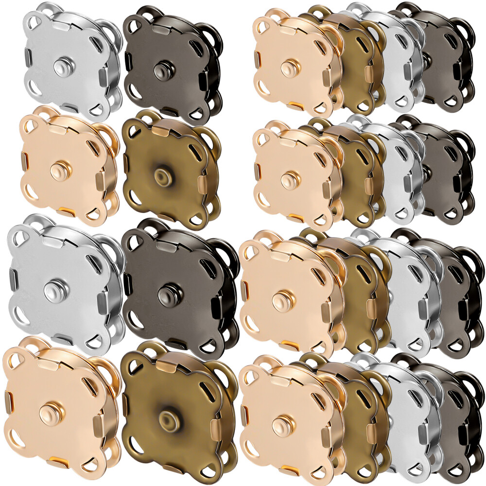 40 Pcs Magnetic Clothing Clips in Silver, Black, Bronze, and Light Gold