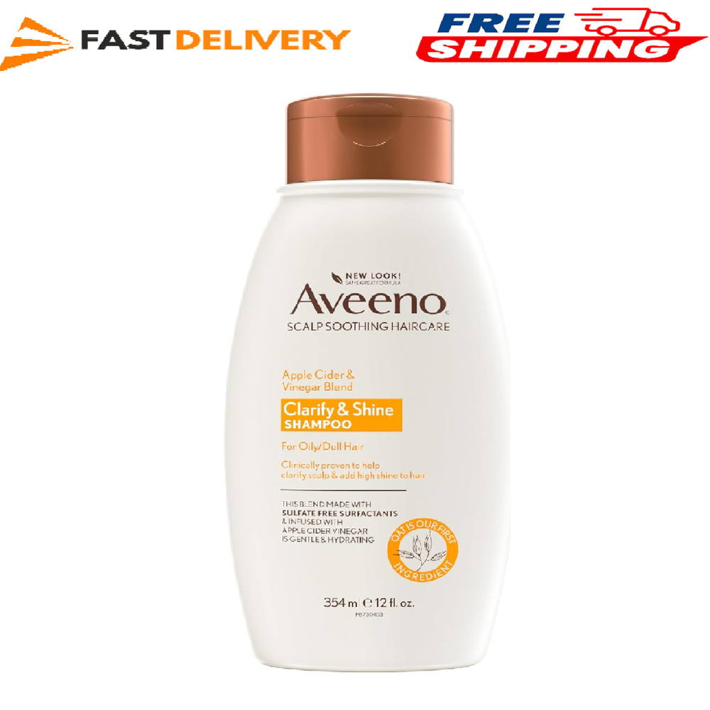 Aveeno Apple Cider Vinegar Shampoo for Shine 12 Fl Oz