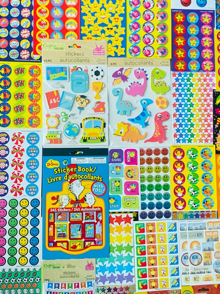 299 Sticker School Themes SCRATCH N SNIFF Reward Motivate Prize Quotes Phrases